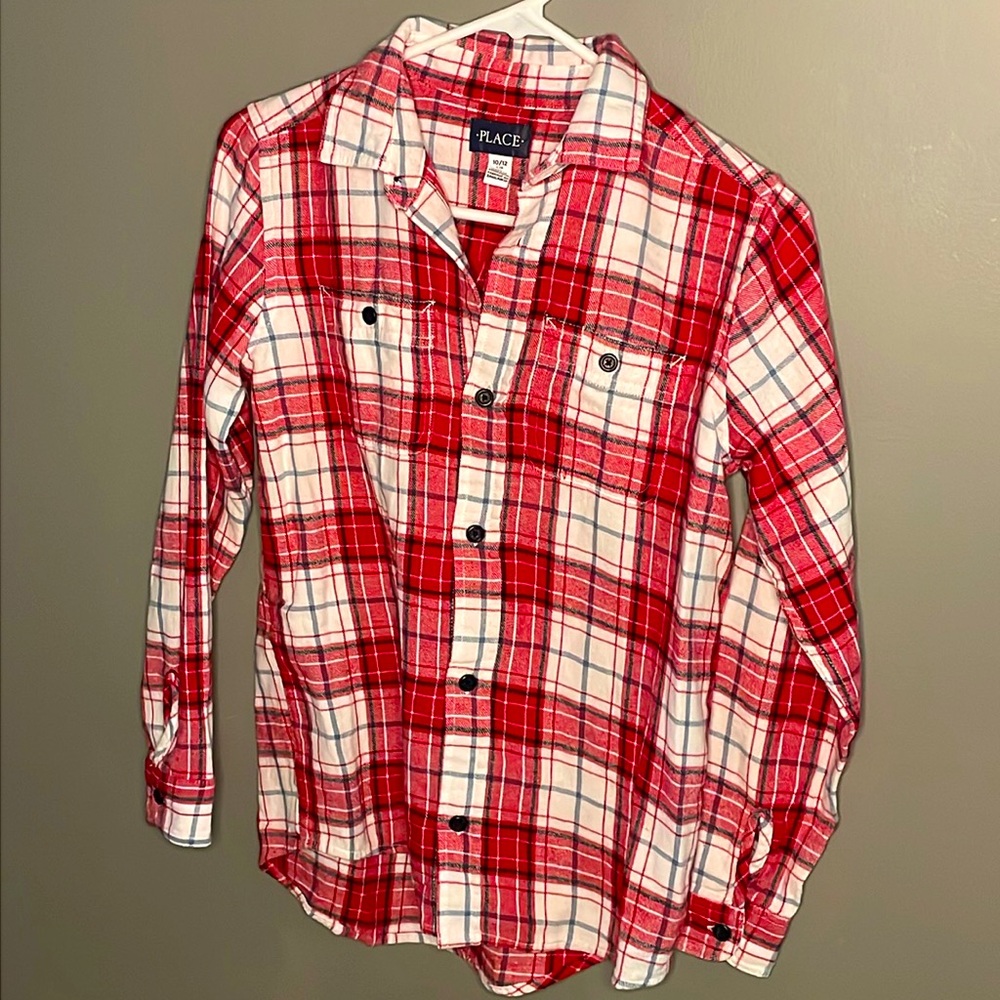 Boys plaid long sleeve shirt